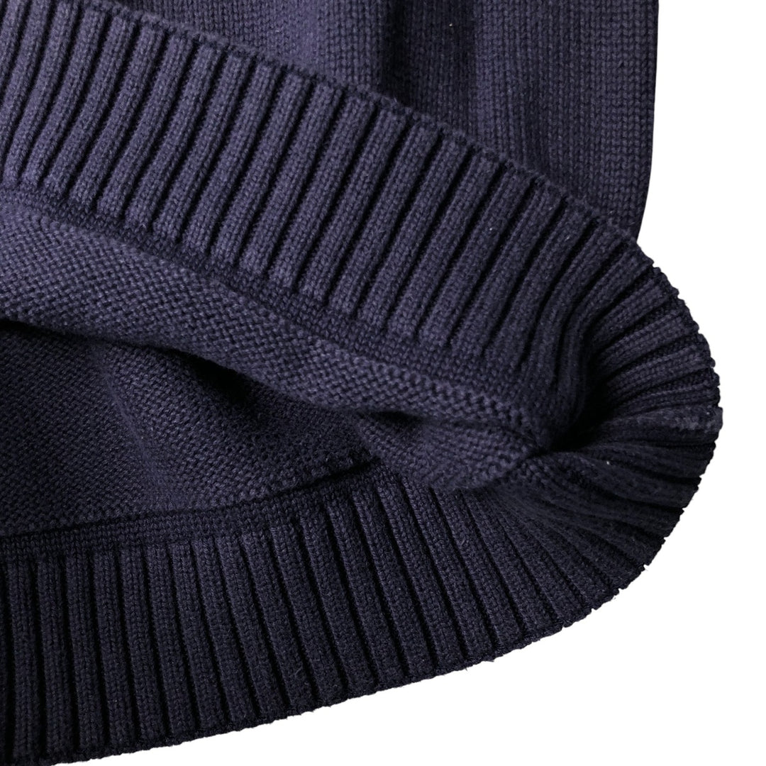 Vintage 90'S Tommy Hilfiger cotton knit sweater, size M, men's cotton navy blue type Vintage Second Hand