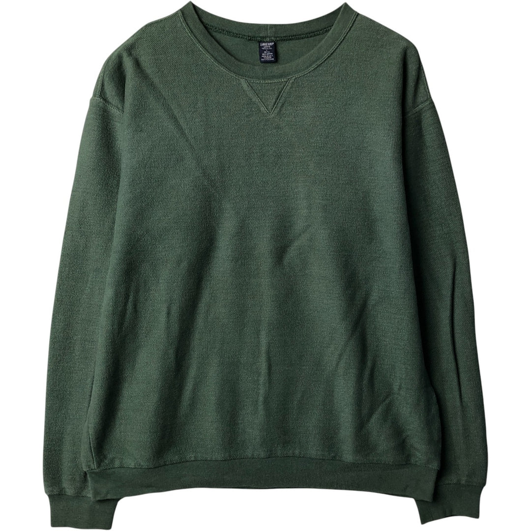 Vintage 80s-90'S Lands' End cotton knit sweater, made in the USA, size L, men's cotton green type Vintage Second Hand
