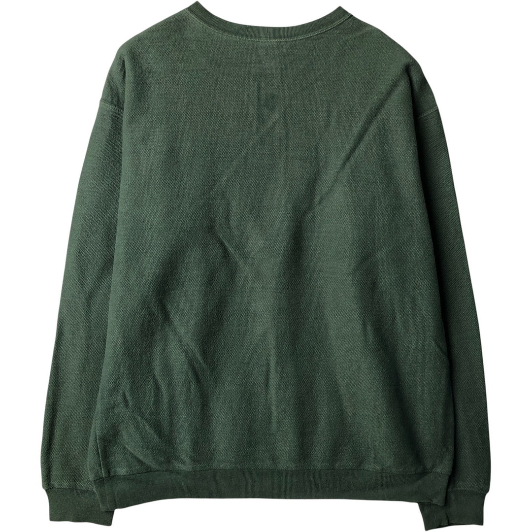 Vintage 80s-90'S Lands' End cotton knit sweater, made in the USA, size L, men's cotton green type Vintage Second Hand