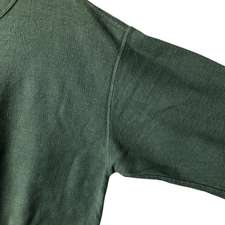 Vintage 80s-90'S Lands' End cotton knit sweater, made in the USA, size L, men's cotton green type Vintage Second Hand