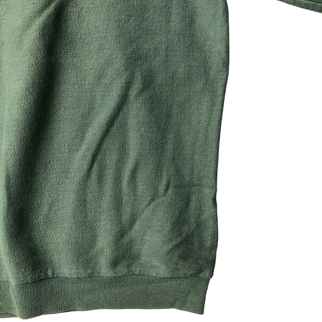 Vintage 80s-90'S Lands' End cotton knit sweater, made in the USA, size L, men's cotton green type Vintage Second Hand