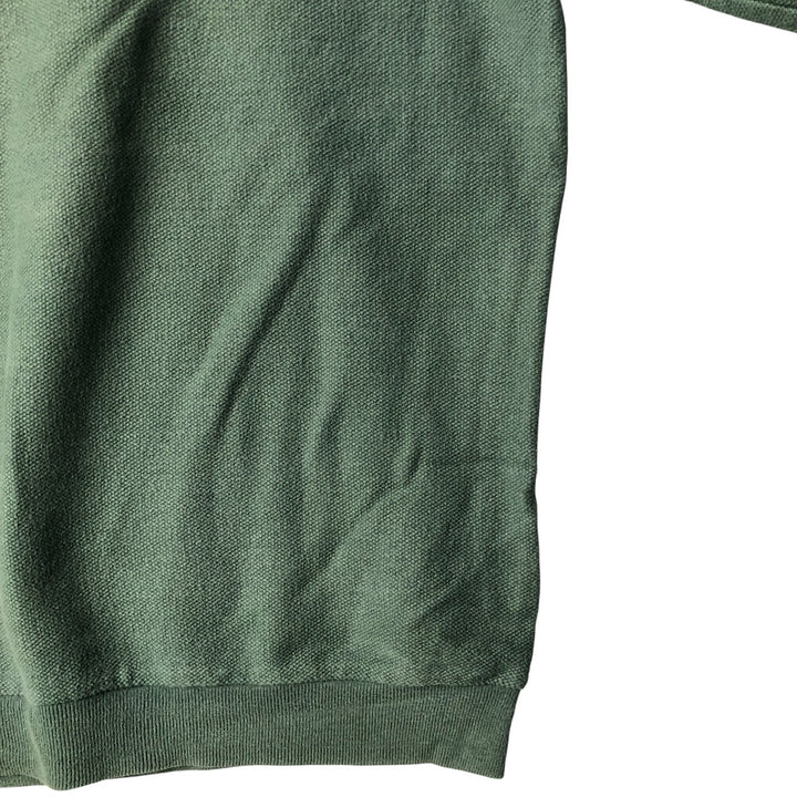 Vintage 80s-90'S Lands' End cotton knit sweater, made in the USA, size L, men's cotton green type Vintage Second Hand