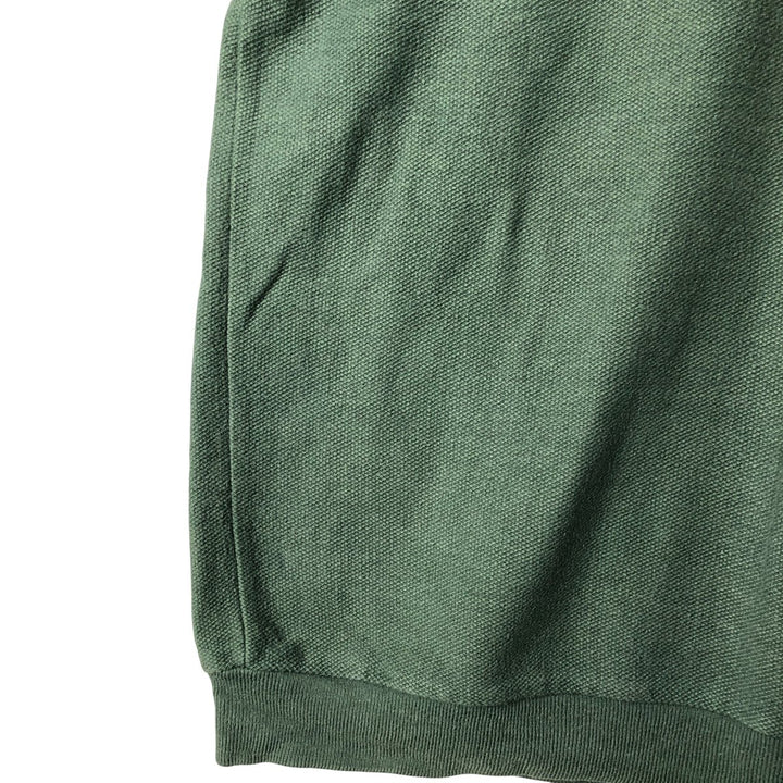 Vintage 80s-90'S Lands' End cotton knit sweater, made in the USA, size L, men's cotton green type Vintage Second Hand
