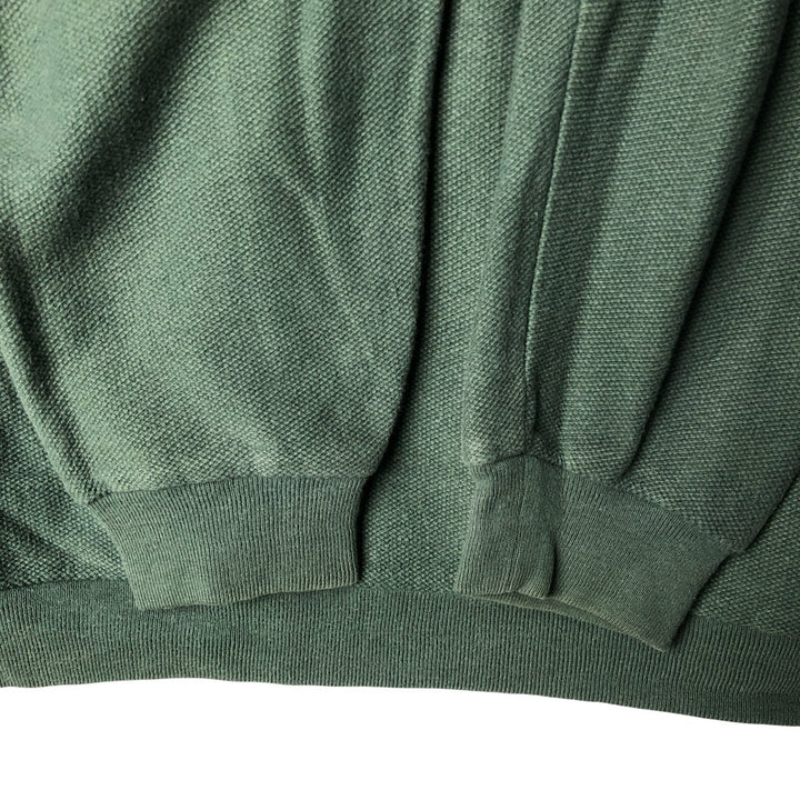 Vintage 80s-90'S Lands' End cotton knit sweater, made in the USA, size L, men's cotton green type Vintage Second Hand