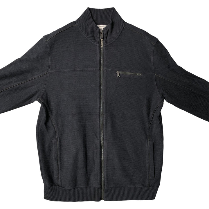 Calvin Klein Driver's Knit Sweater, Men's Size L cotton navy blue type Vintage Second Hand