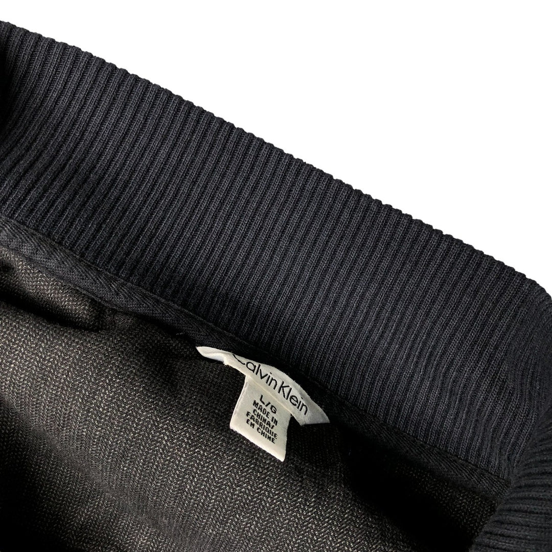 Calvin Klein Driver's Knit Sweater, Men's Size L cotton navy blue type Vintage Second Hand