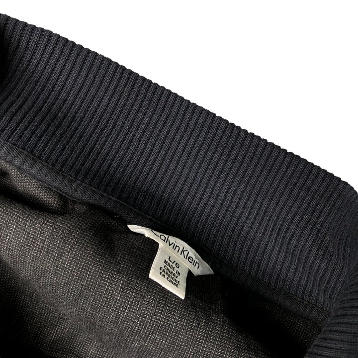 Calvin Klein Driver's Knit Sweater, Men's Size L cotton navy blue type Vintage Second Hand