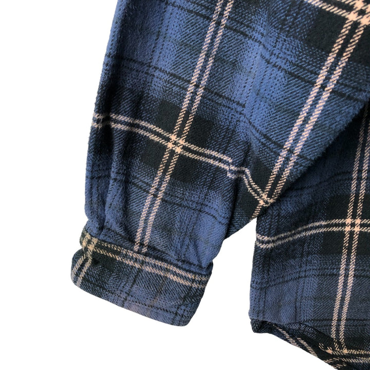 FIELD AND STREAM Long Sleeve Flannel Check Shirt, Men's Size L unclear blue type Vintage Second Hand