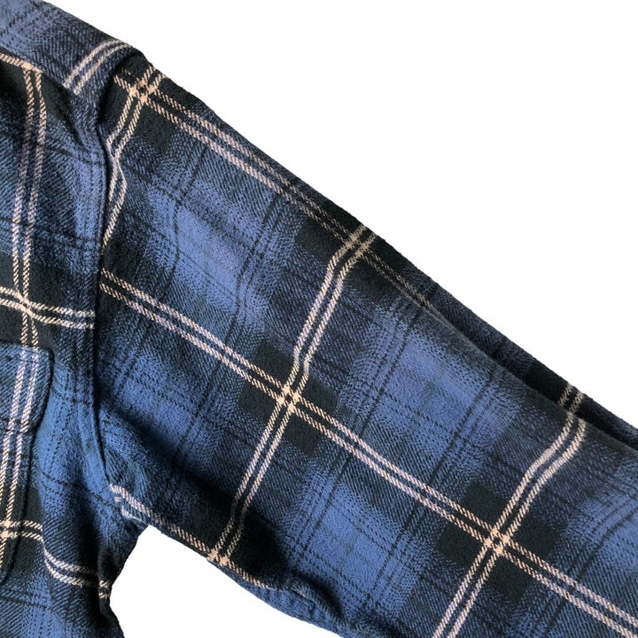 FIELD AND STREAM Long Sleeve Flannel Check Shirt, Men's Size L unclear blue type Vintage Second Hand