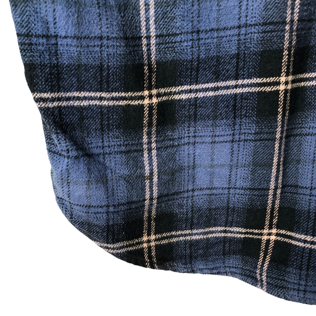FIELD AND STREAM Long Sleeve Flannel Check Shirt, Men's Size L unclear blue type Vintage Second Hand