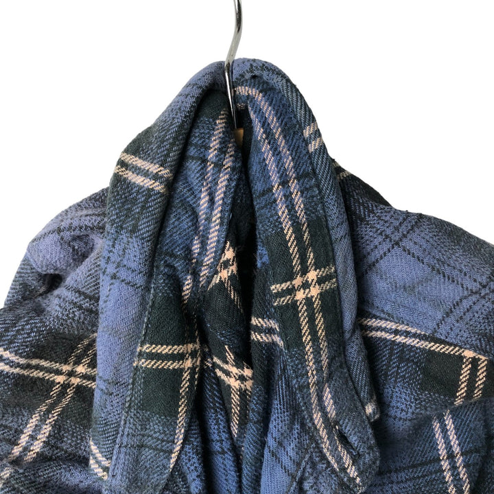 FIELD AND STREAM Long Sleeve Flannel Check Shirt, Men's Size L unclear blue type Vintage Second Hand