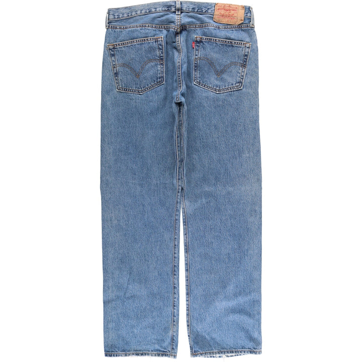 00'S Levi's 501 straight denim pants for men, size W36 cotton blue type Vintage Second Hand