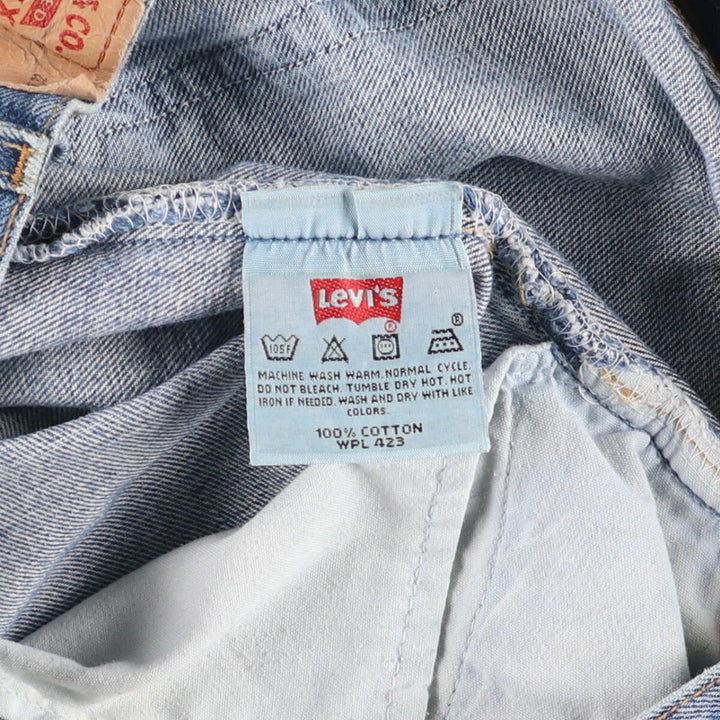 00'S Levi's 501 straight denim pants for men, size W36 cotton blue type Vintage Second Hand