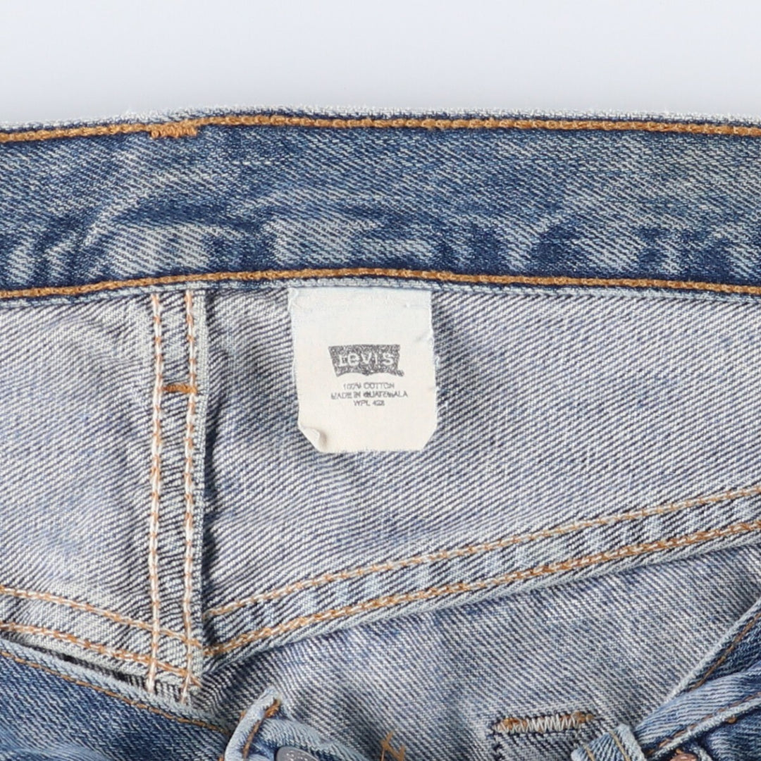 00'S Levi's 501 straight denim pants for men, size W36 cotton blue type Vintage Second Hand