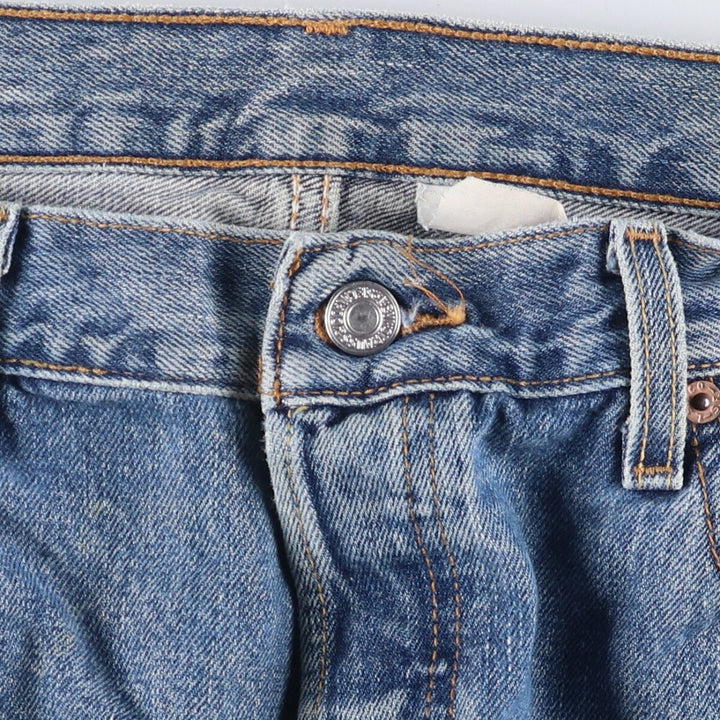 00'S Levi's 501 straight denim pants for men, size W36 cotton blue type Vintage Second Hand