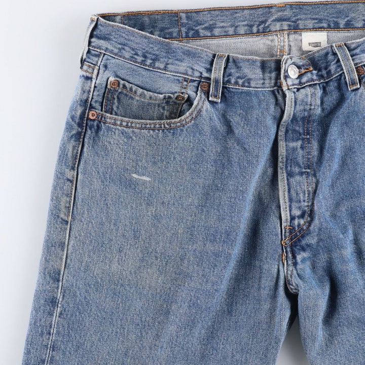 00'S Levi's 501 straight denim pants for men, size W36 cotton blue type Vintage Second Hand