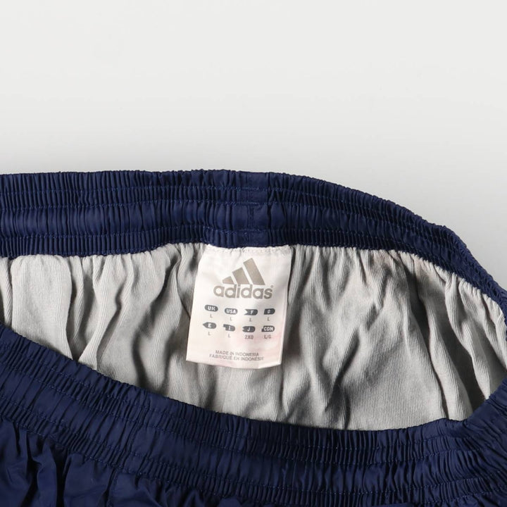 00'S Adidas nylon pants, rustling pants, men's size L Nylon navy blue type Vintage Second Hand