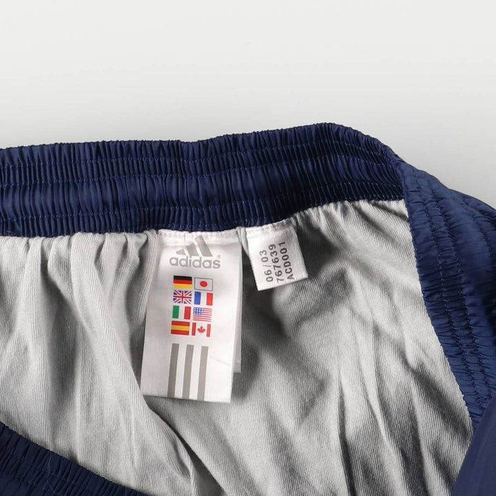 00'S Adidas nylon pants, rustling pants, men's size L Nylon navy blue type Vintage Second Hand