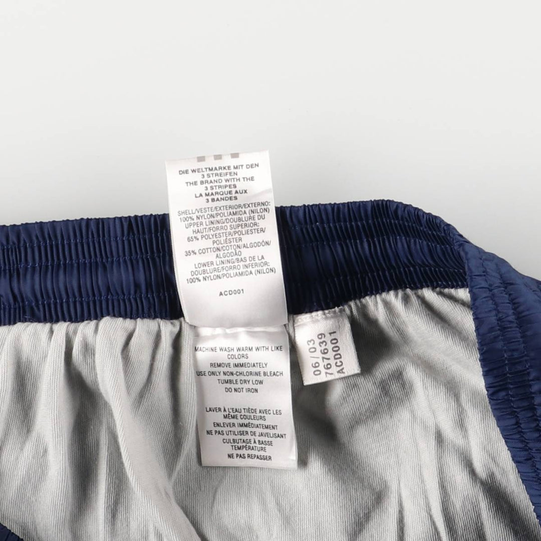 00'S Adidas nylon pants, rustling pants, men's size L Nylon navy blue type Vintage Second Hand