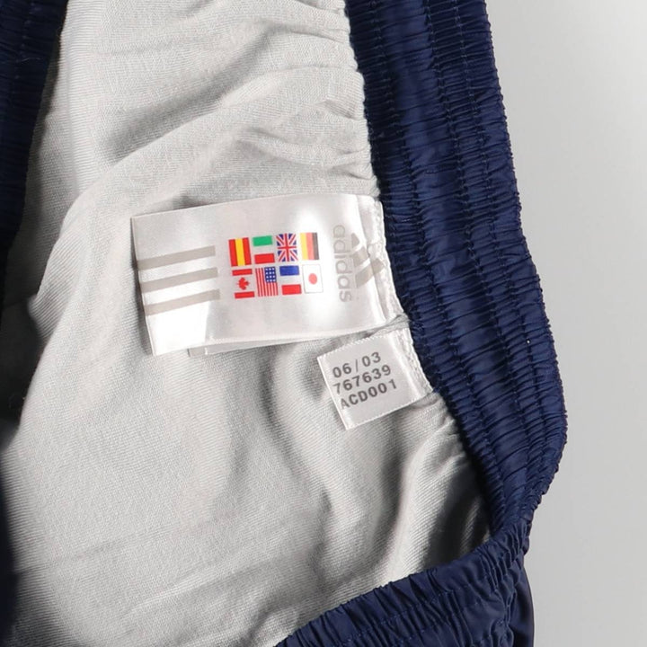 00'S Adidas nylon pants, rustling pants, men's size L Nylon navy blue type Vintage Second Hand