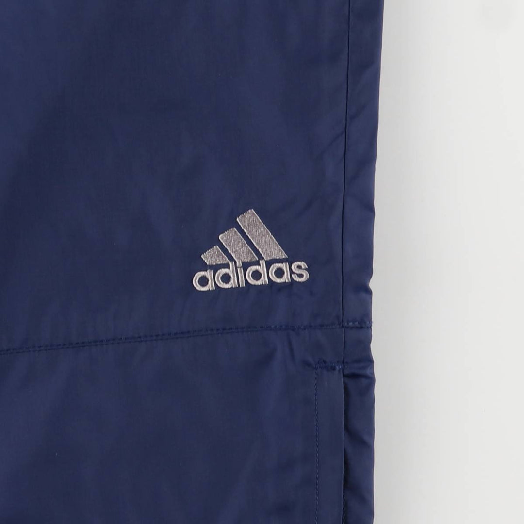 00'S Adidas nylon pants, rustling pants, men's size L Nylon navy blue type Vintage Second Hand