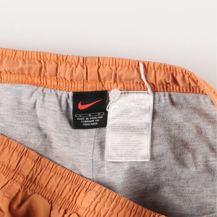 90'S Nike Nylon Shaka Shaka Pants, Men's Size L, Vintage Nylon orange type Vintage Second Hand