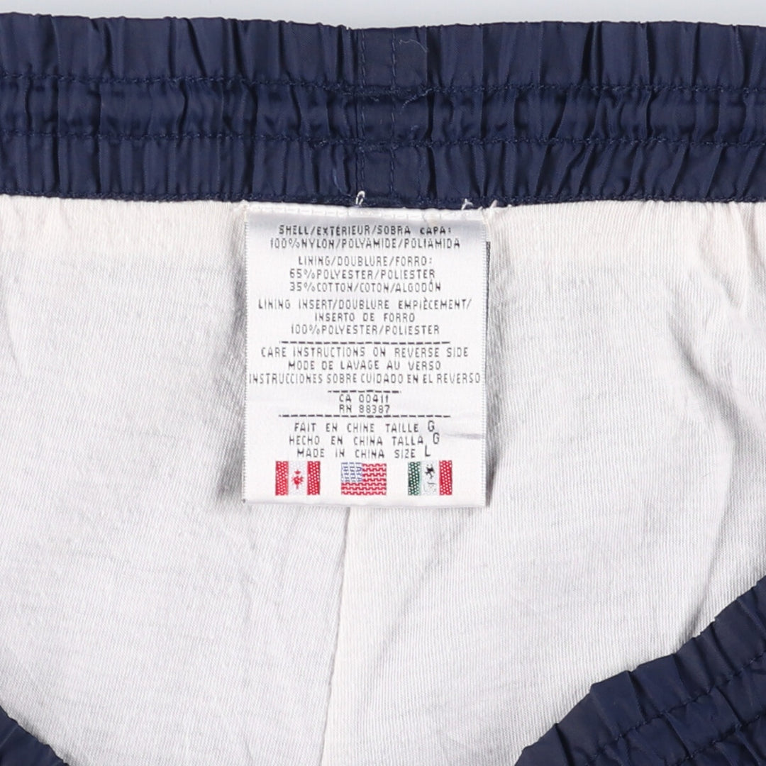 90'S Adidas nylon pants, rustling pants, men's size L, vintage Nylon navy blue type Vintage Second Hand