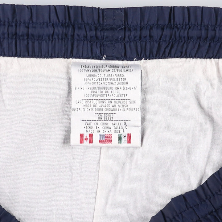 90'S Adidas nylon pants, rustling pants, men's size L, vintage Nylon navy blue type Vintage Second Hand