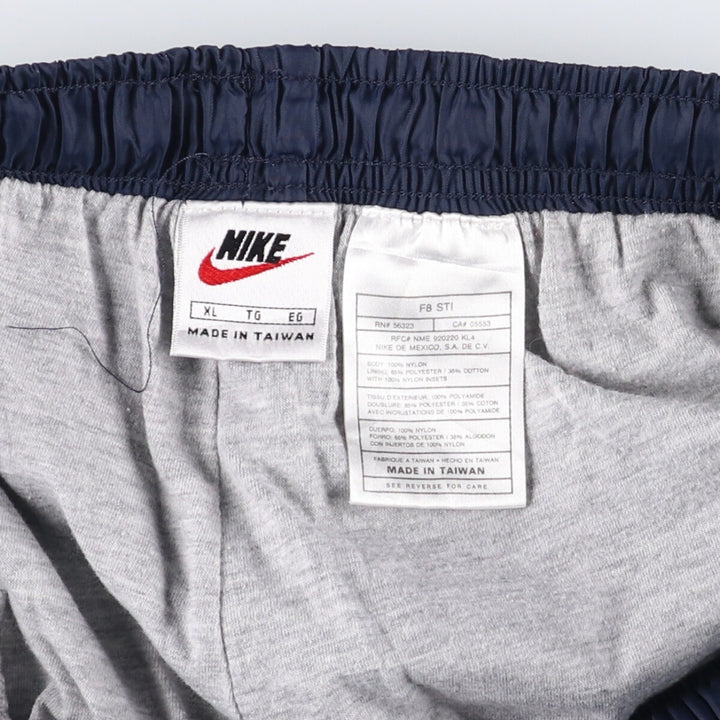 90'S Nike Nylon Pants, Shaka Shaka Pants, Men's XL Size, Vintage Nylon navy blue type Vintage Second Hand