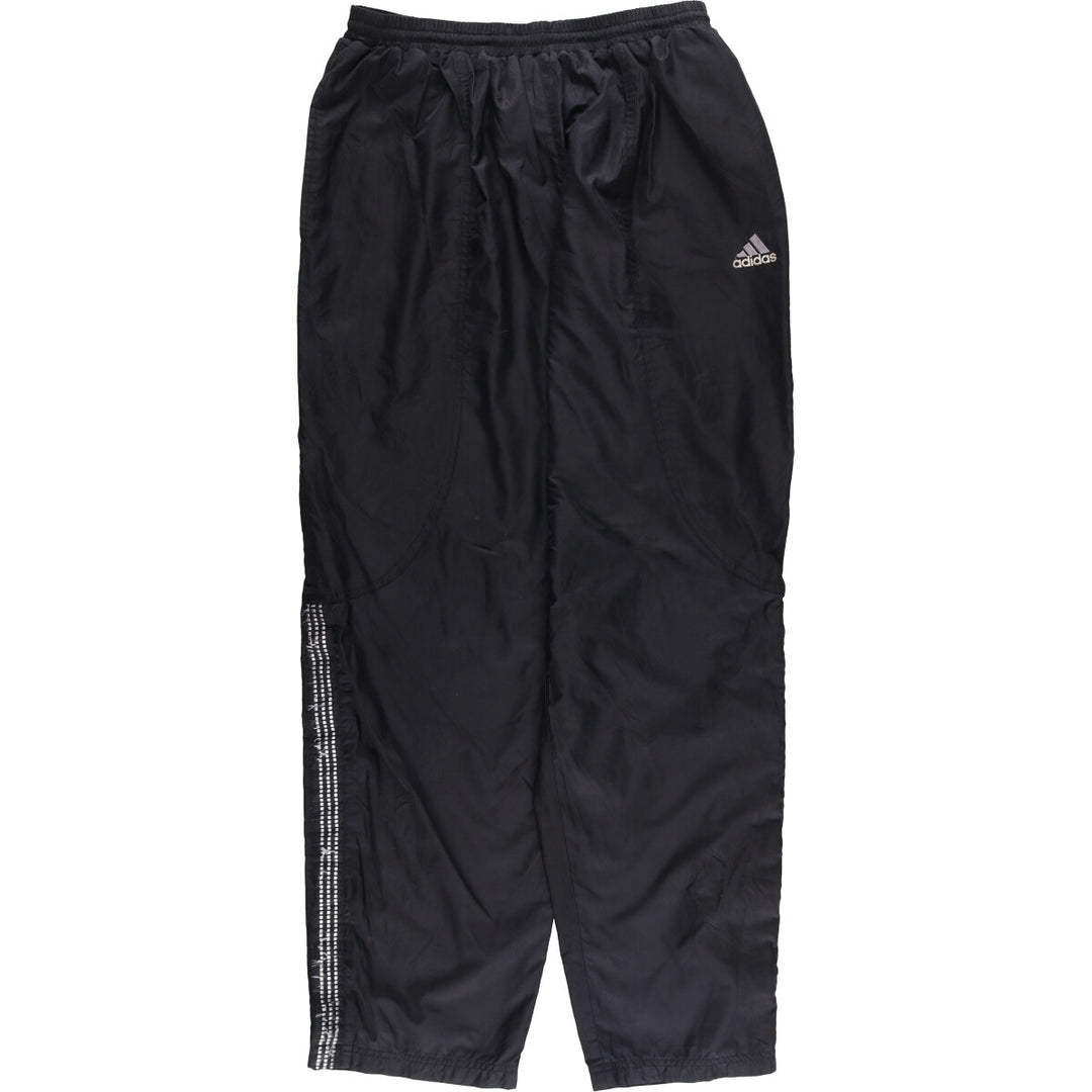 90'S Adidas Warm-Up Pants, Nylon, Shaka Shaka Pants, Men's Size L, Vintage polyester black type Vintage Second Hand