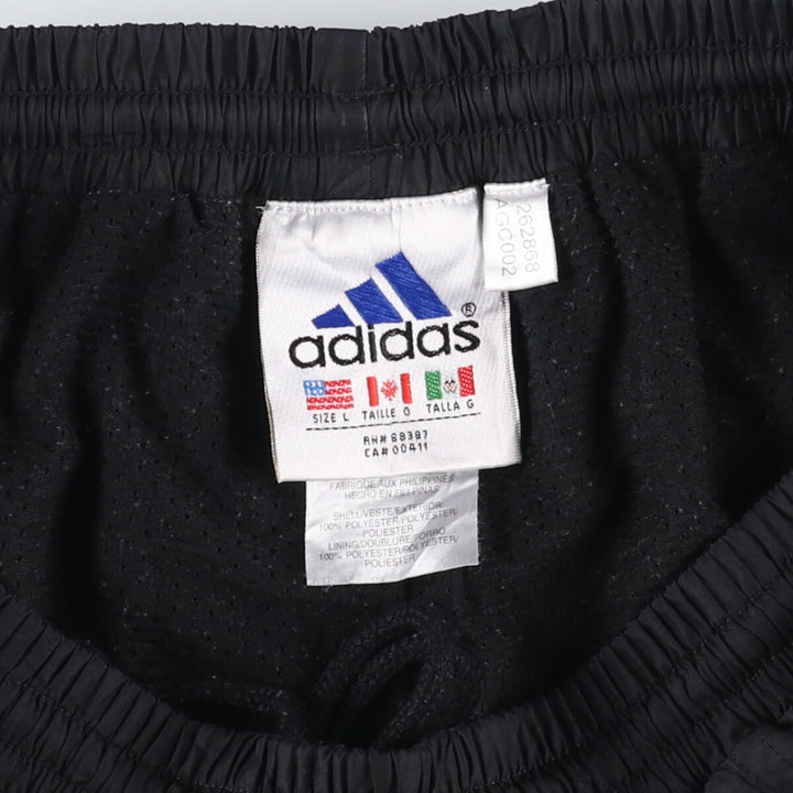 90'S Adidas Warm-Up Pants, Nylon, Shaka Shaka Pants, Men's Size L, Vintage polyester black type Vintage Second Hand