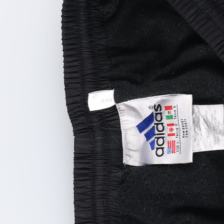 90'S Adidas Warm-Up Pants, Nylon, Shaka Shaka Pants, Men's Size L, Vintage polyester black type Vintage Second Hand