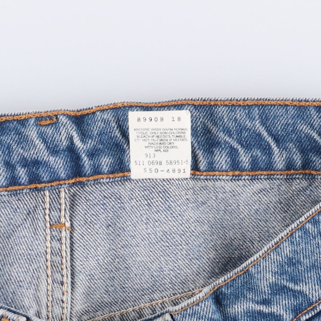 90'S Levi's 550-4891 Relaxed Fit Tapered Denim Pants, Made in USA, Men's Size 32, Vintage cotton blue type Vintage Second Hand