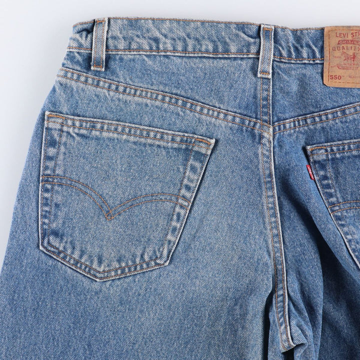 90'S Levi's 550-4891 Relaxed Fit Tapered Denim Pants, Made in USA, Men's Size 32, Vintage cotton blue type Vintage Second Hand