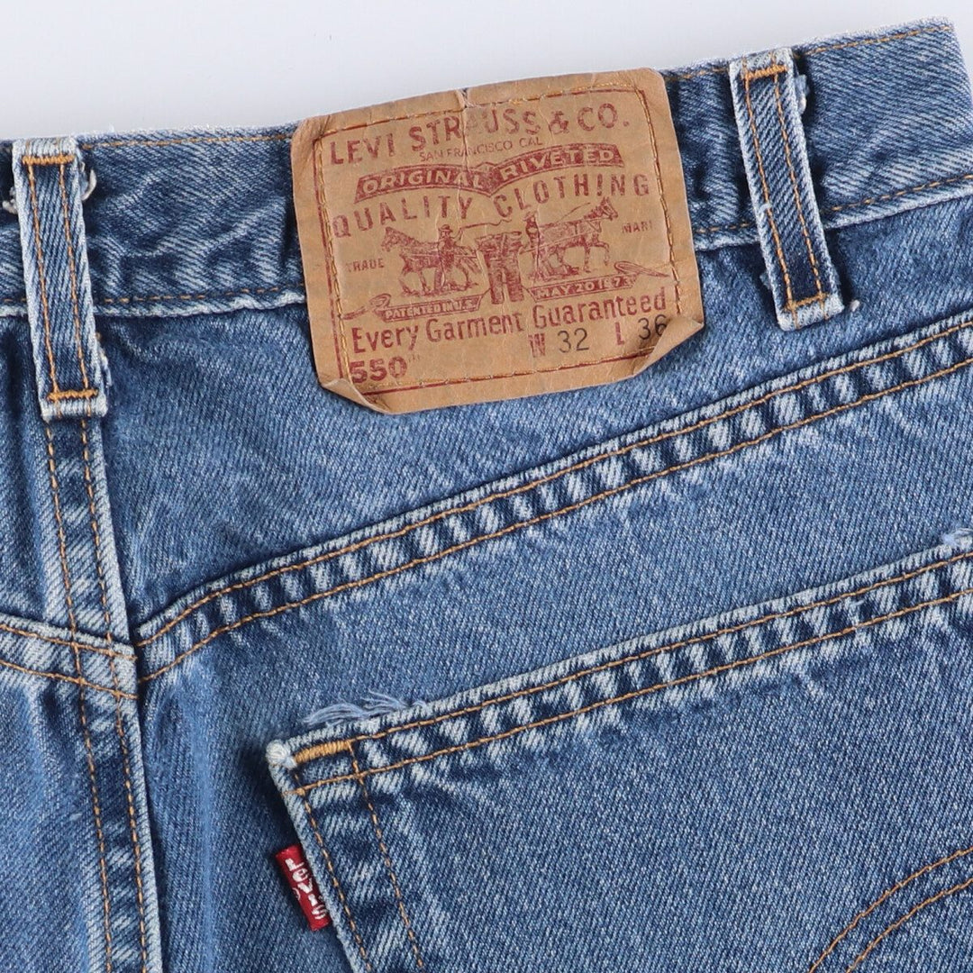 00'S Levi's 550 Relaxed Fit Tapered Denim Pants Made in USA Men's W32 cotton blue type Vintage Second Hand