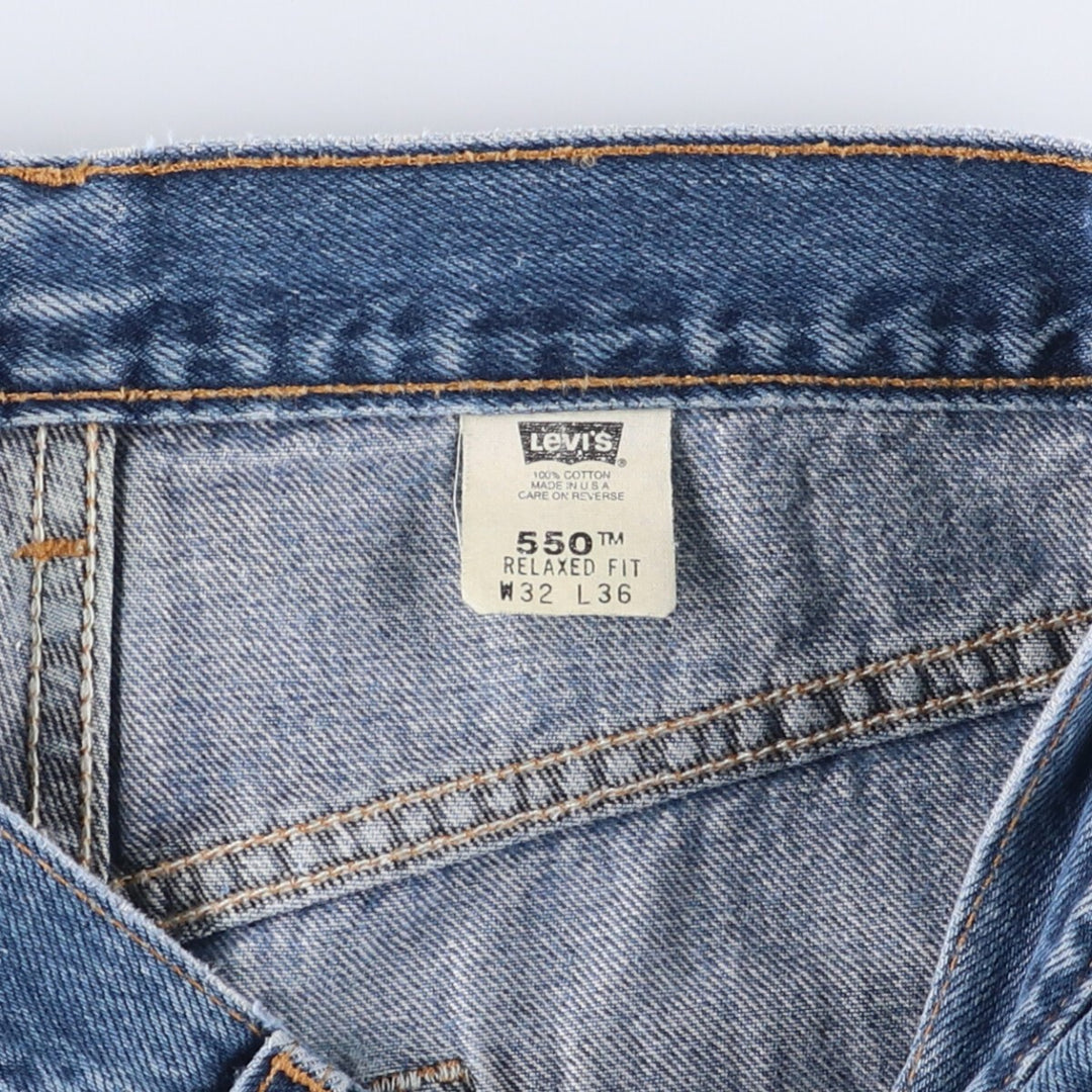 00'S Levi's 550 Relaxed Fit Tapered Denim Pants Made in USA Men's W32 cotton blue type Vintage Second Hand