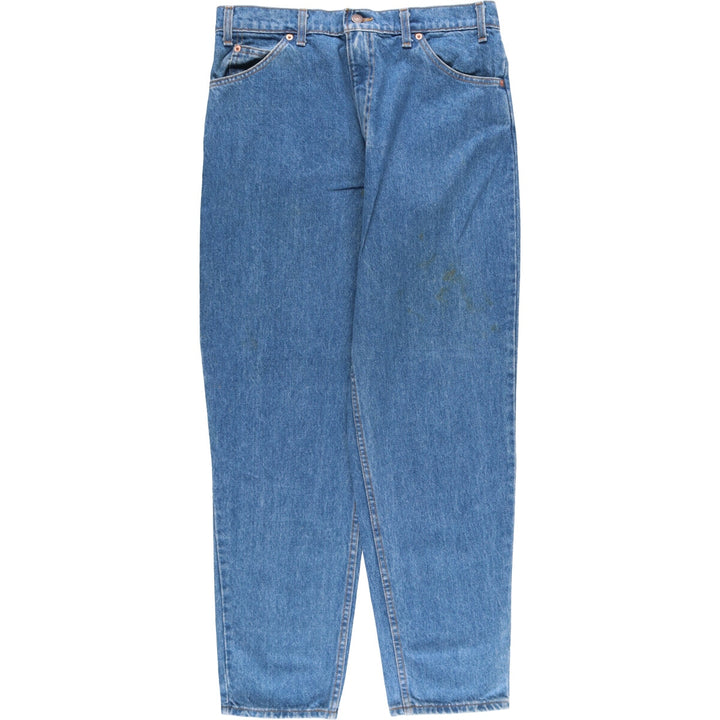 2000'S Levi's 550 Orange Tab Tapered Denim Pants, Made in USA, Men's Size 34 cotton blue type Vintage Second Hand
