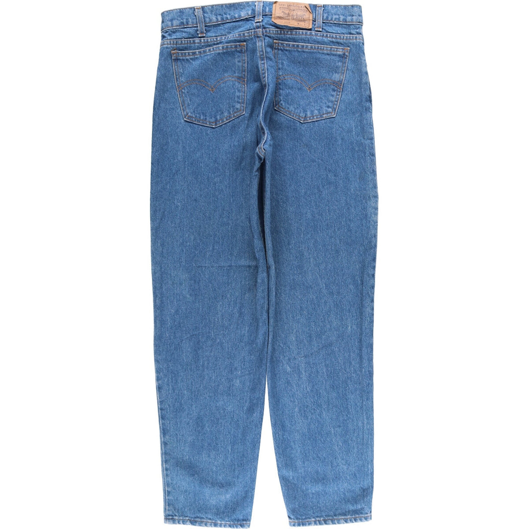 2000'S Levi's 550 Orange Tab Tapered Denim Pants, Made in USA, Men's Size 34 cotton blue type Vintage Second Hand
