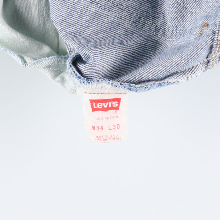 2000'S Levi's 550 Orange Tab Tapered Denim Pants, Made in USA, Men's Size 34 cotton blue type Vintage Second Hand