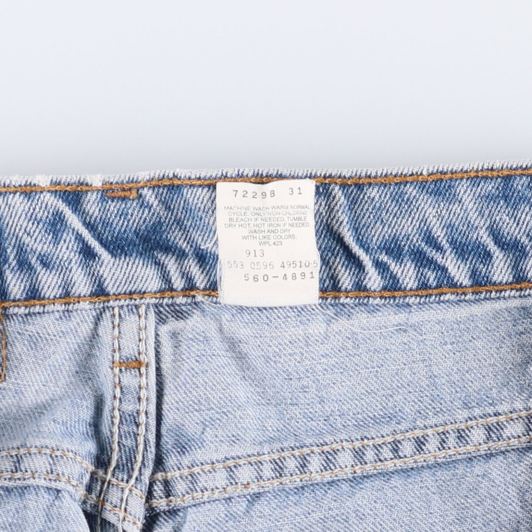 90'S Levi's 560-4891 Loose Fit Tapered Leg Denim Pants, Made in the USA, Men's, Size W31, Vintage cotton Blue type light blue Vintage Second Hand