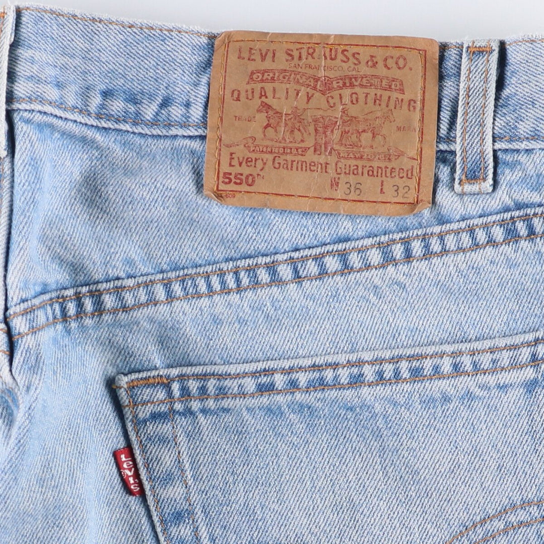 00'S Levi's 550 Relaxed Fit Tapered Denim Pants Made in USA Men's W34 cotton Blue type light blue Vintage Second Hand