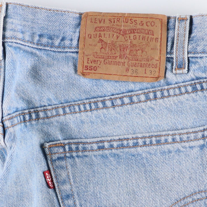 00'S Levi's 550 Relaxed Fit Tapered Denim Pants Made in USA Men's W34 cotton Blue type light blue Vintage Second Hand