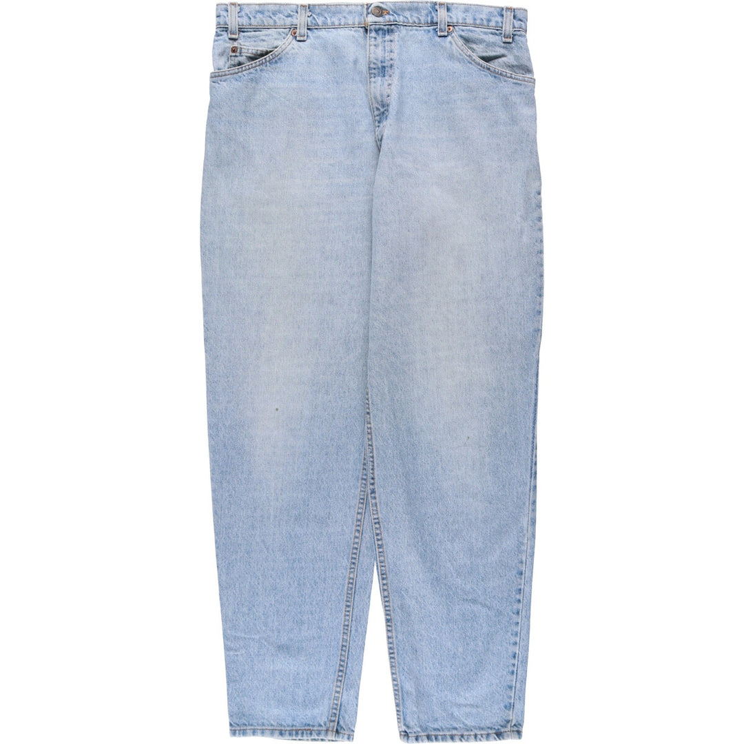 2000'S Levi's 550 Orange Tab Tapered Denim Pants, Made in USA, Men's Size 36 cotton Blue type light blue Vintage Second Hand