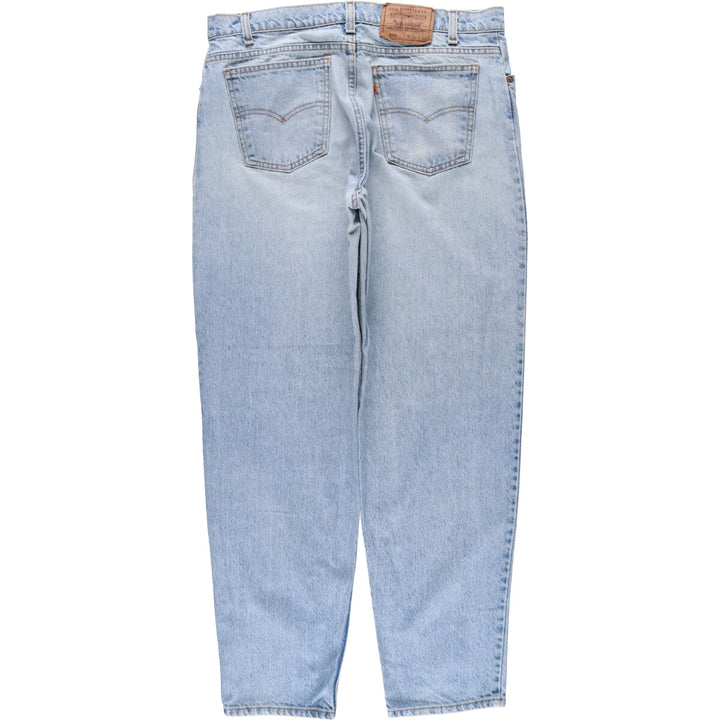 2000'S Levi's 550 Orange Tab Tapered Denim Pants, Made in USA, Men's Size 36 cotton Blue type light blue Vintage Second Hand