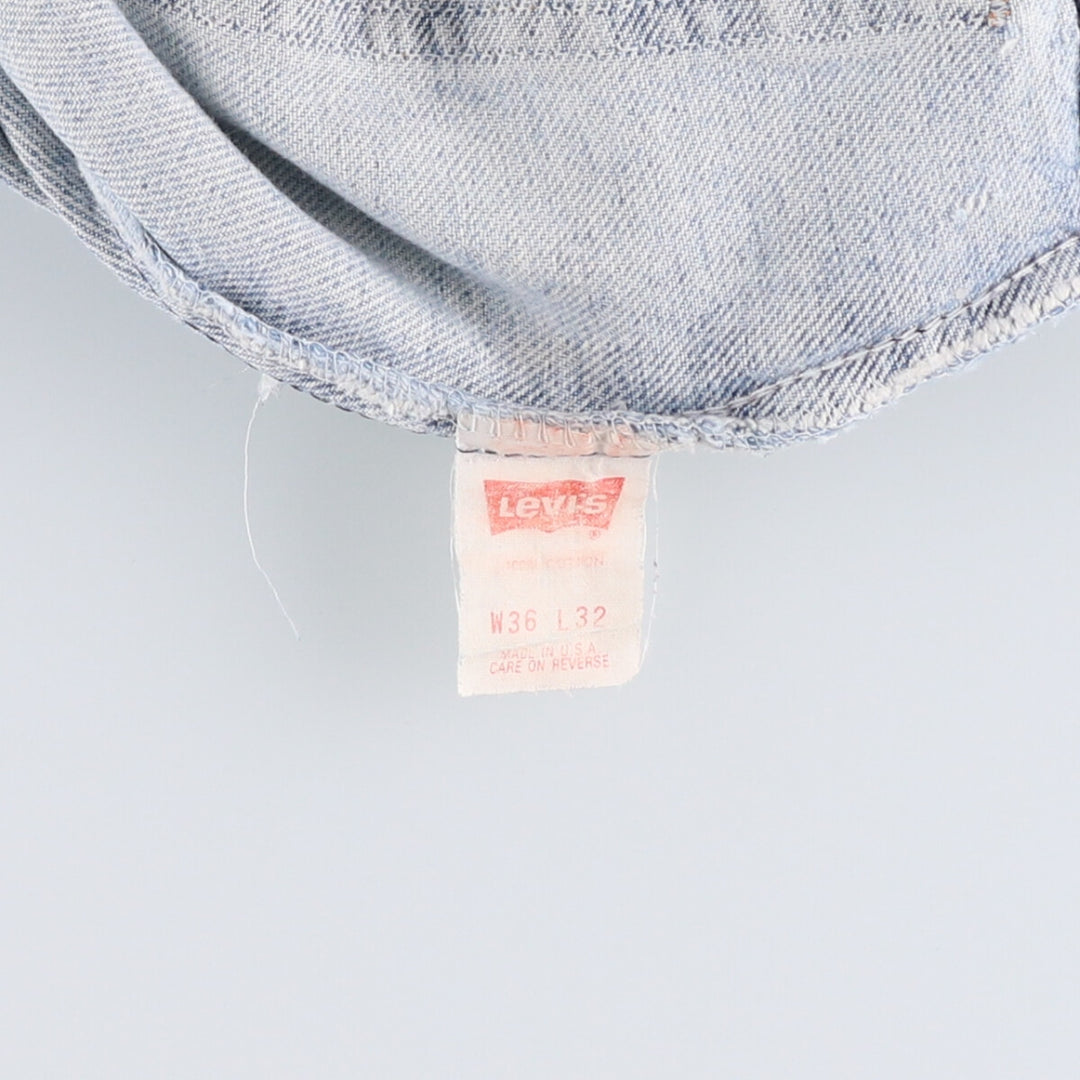 2000'S Levi's 550 Orange Tab Tapered Denim Pants, Made in USA, Men's Size 36 cotton Blue type light blue Vintage Second Hand