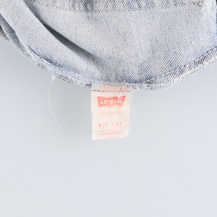 2000'S Levi's 550 Orange Tab Tapered Denim Pants, Made in USA, Men's Size 36 cotton Blue type light blue Vintage Second Hand