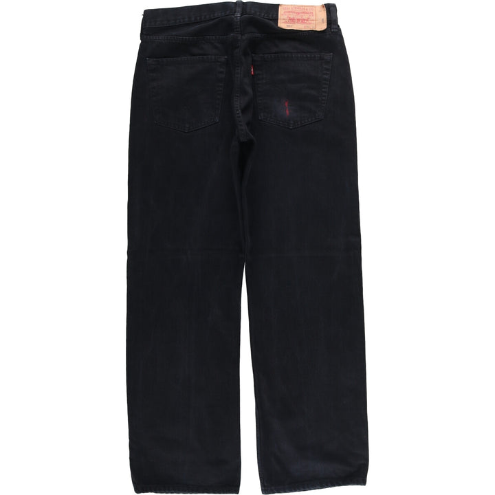 Levi's 501 Black Denim Straight Denim Pants for Men, W33 equivalent cotton black type Vintage Second Hand