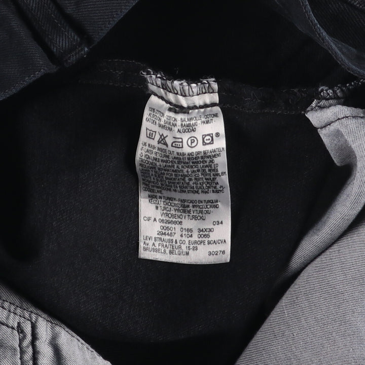 Levi's 501 Black Denim Straight Denim Pants for Men, W33 equivalent cotton black type Vintage Second Hand