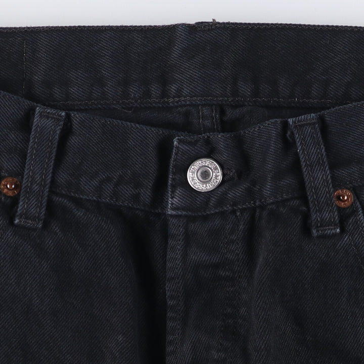 Levi's 501 Black Denim Straight Denim Pants for Men, W33 equivalent cotton black type Vintage Second Hand