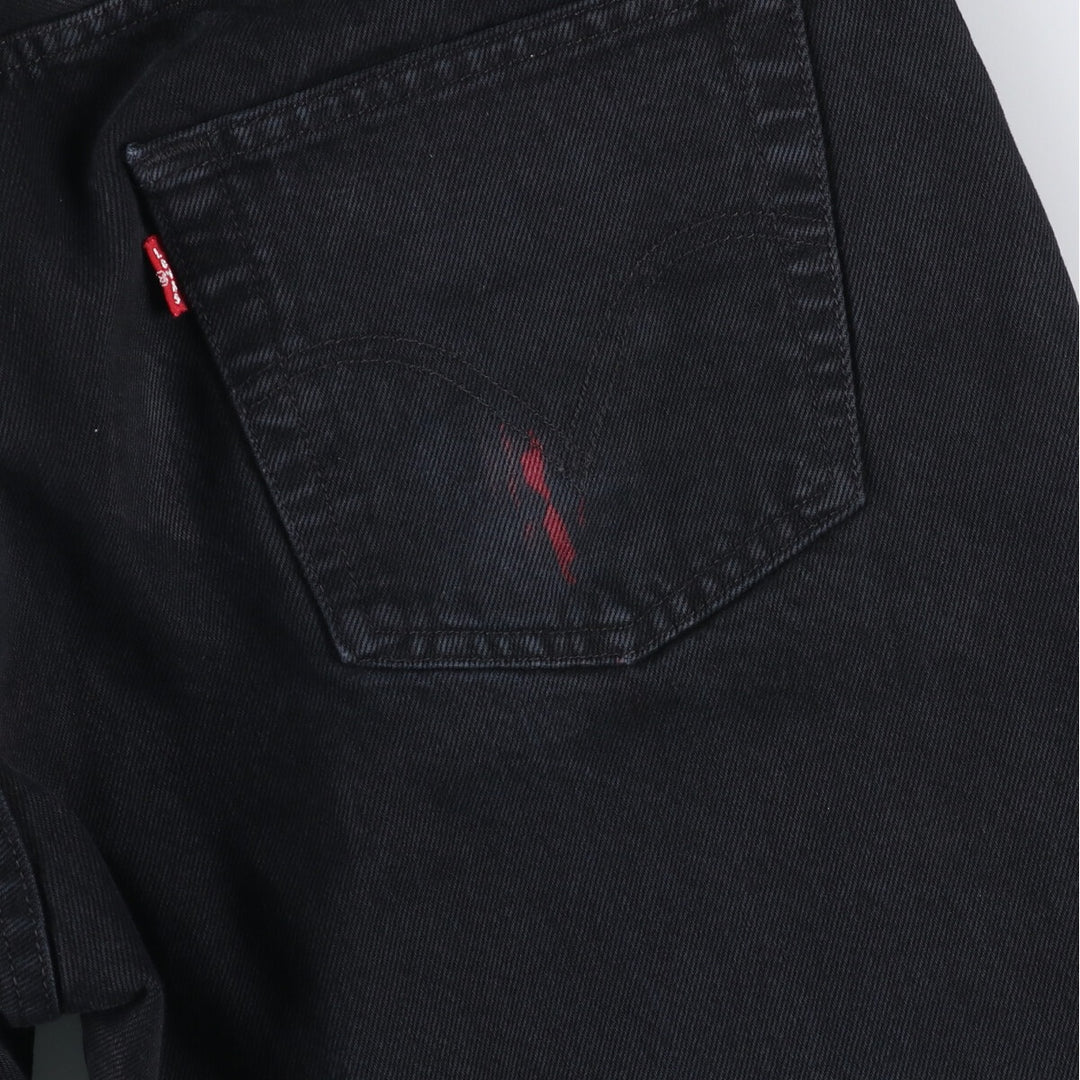 Levi's 501 Black Denim Straight Denim Pants for Men, W33 equivalent cotton black type Vintage Second Hand